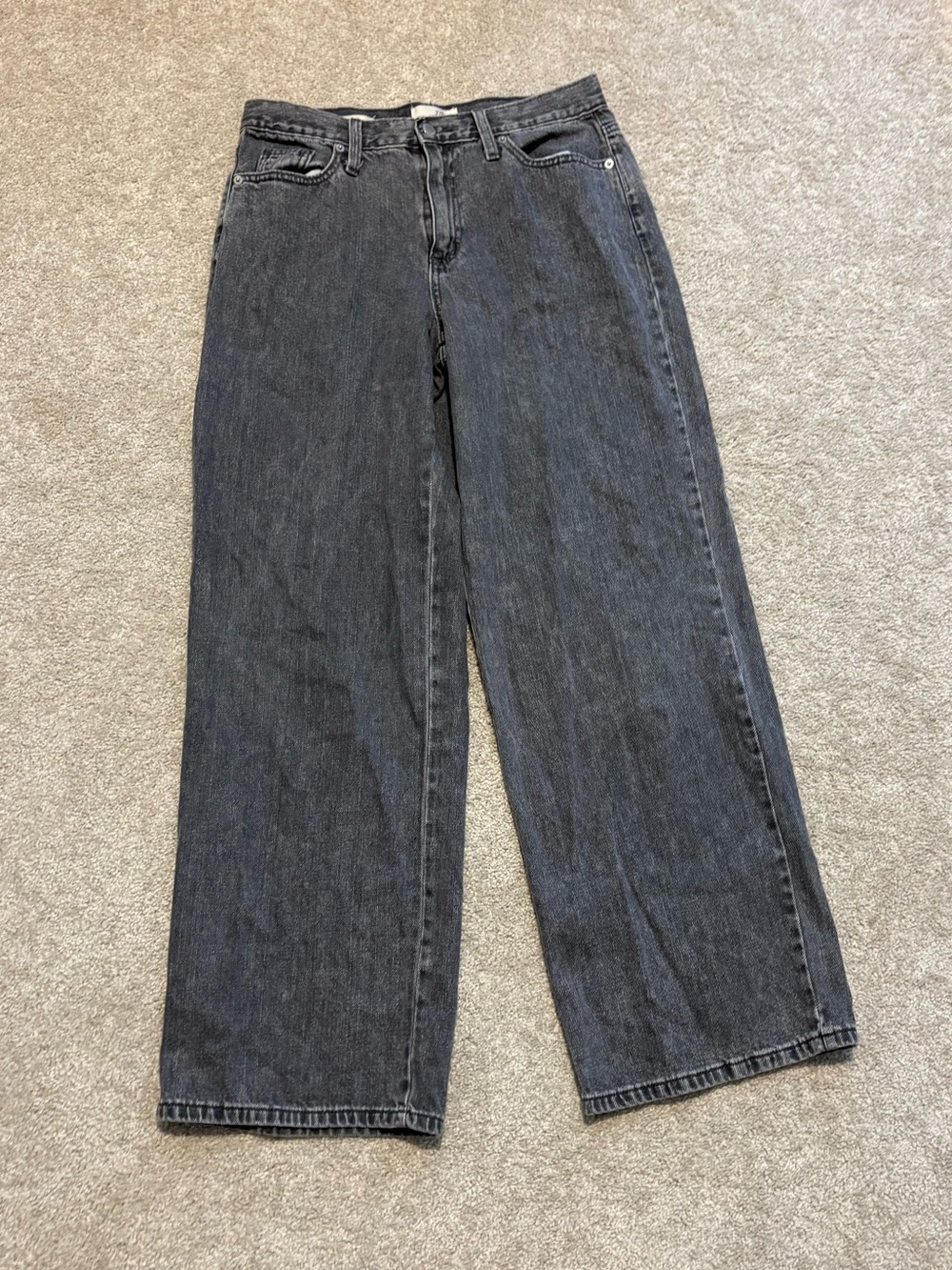 Universal Thread Gray Relaxed Wide Leg Jeans Size 6 High Rise Denim